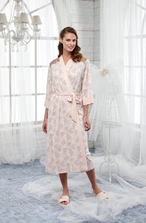 Женский халат на запах для дома и отдыха (720641) - купить по цене 2 980руб. в интернет магазине в Москве