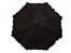 Черный Зонт трость с рюшами. Полуавтомат. (ISOTONER  09319)