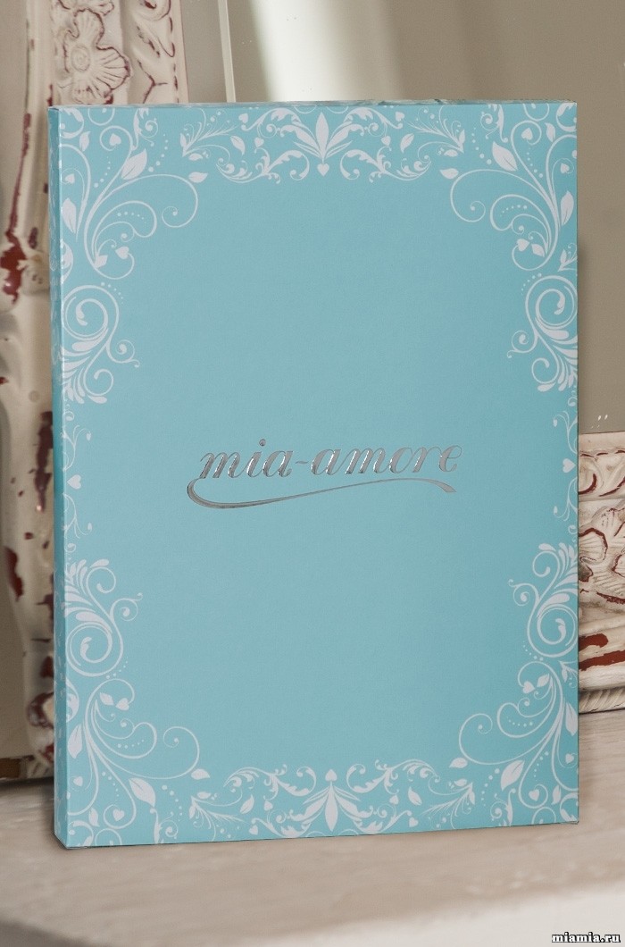 Подарочная коробка голубая (Mia-amore)