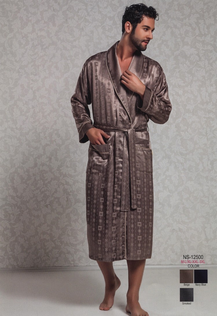 Мужской шелковый халат (Nusa R12500) - купить по цене 6 980 руб. в интернет  магазине в Москве