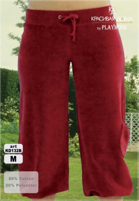 Бриджи женские велюровые с карманами. 2 цвета (135B)