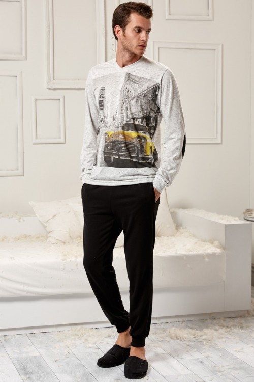 Мужской комплект с брюками для дома и отдыха (R376017) - купить по цене 3590 руб. в интернет магазине в Москве