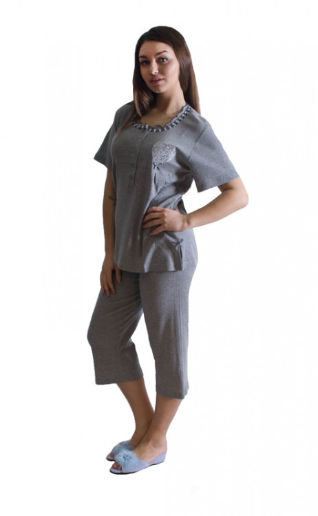 Пижама женская полномерная светло-серый (КД 24)