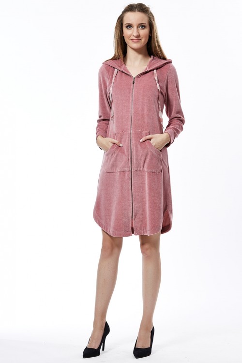 Женский велюровый халат на молнии (Relax 745067) - купить по цене 3 880  руб. в интернет магазине в Москве