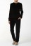 Женский велюровый спортивный костюм, черный (R182037)